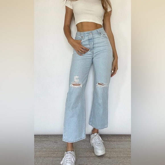 Levi's Denim - Levi's Ribcage Straight Ankle Jeans Ojai Up, size 26